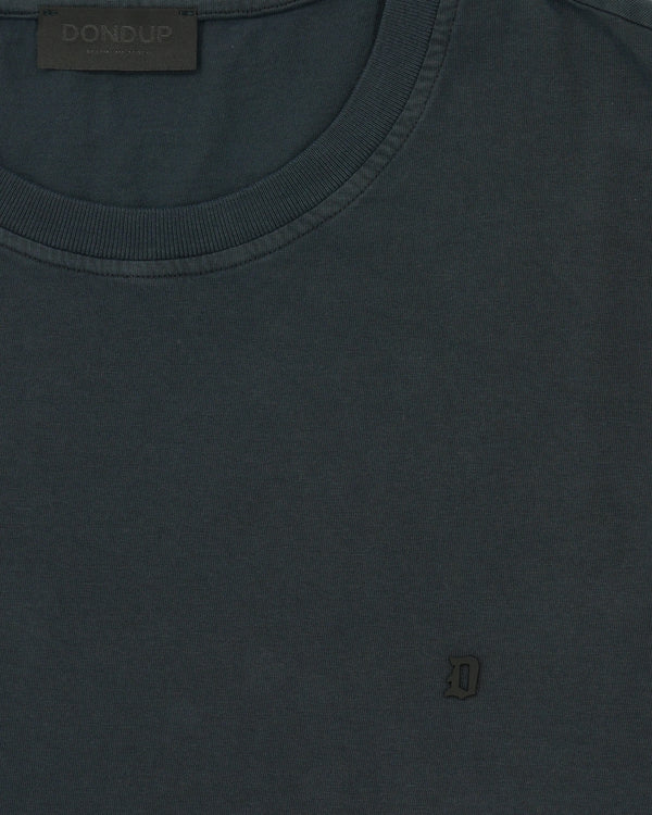 Dondup T-Shirt Garment Dyed Cotton Navy