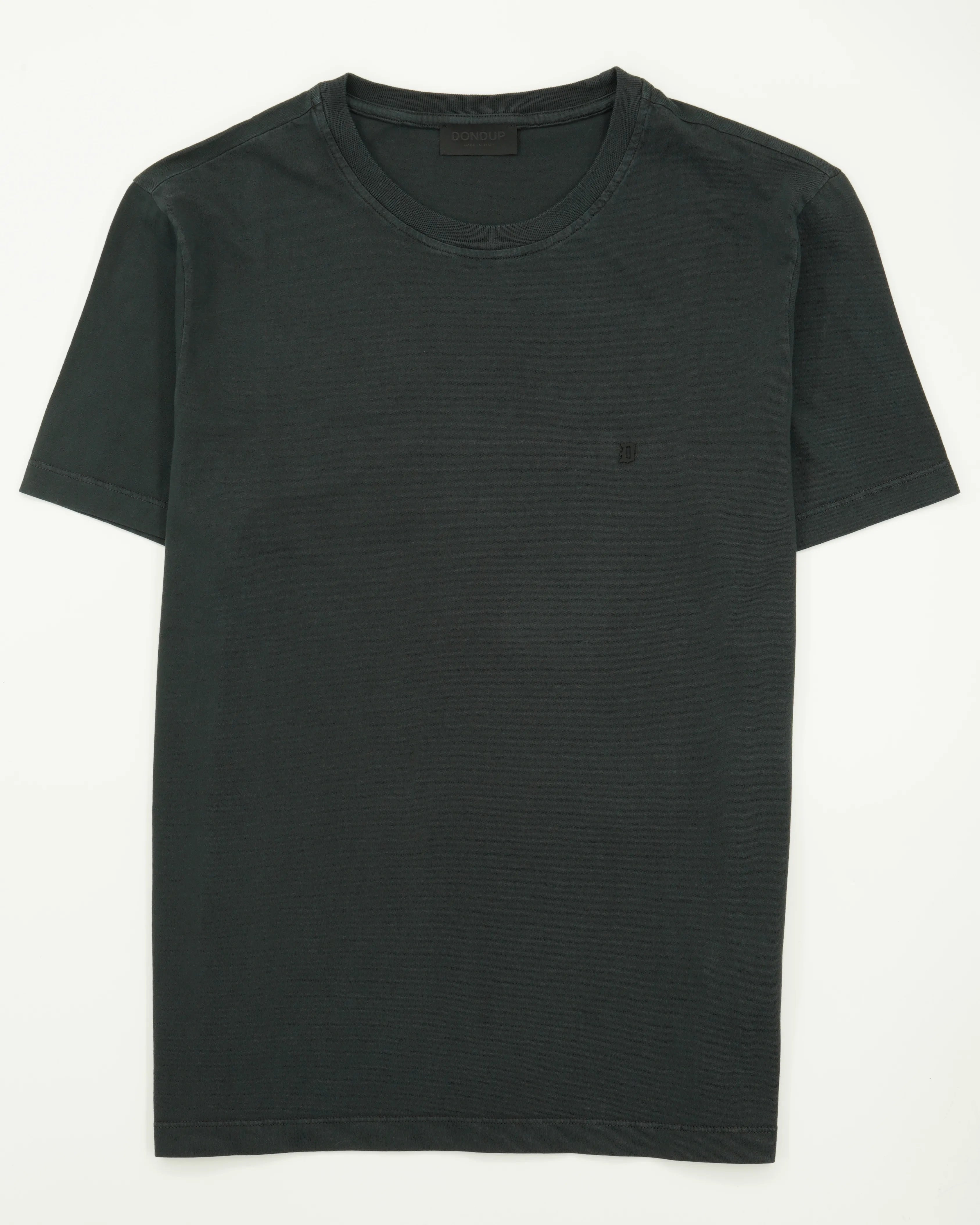 Dondup T-Shirt Garment Dyed Cotton Black