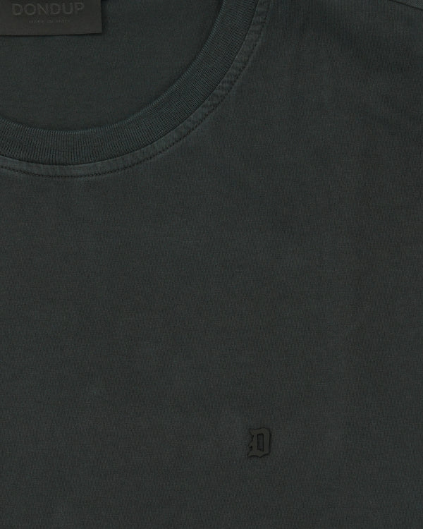 Dondup T-Shirt Garment Dyed Cotton Black