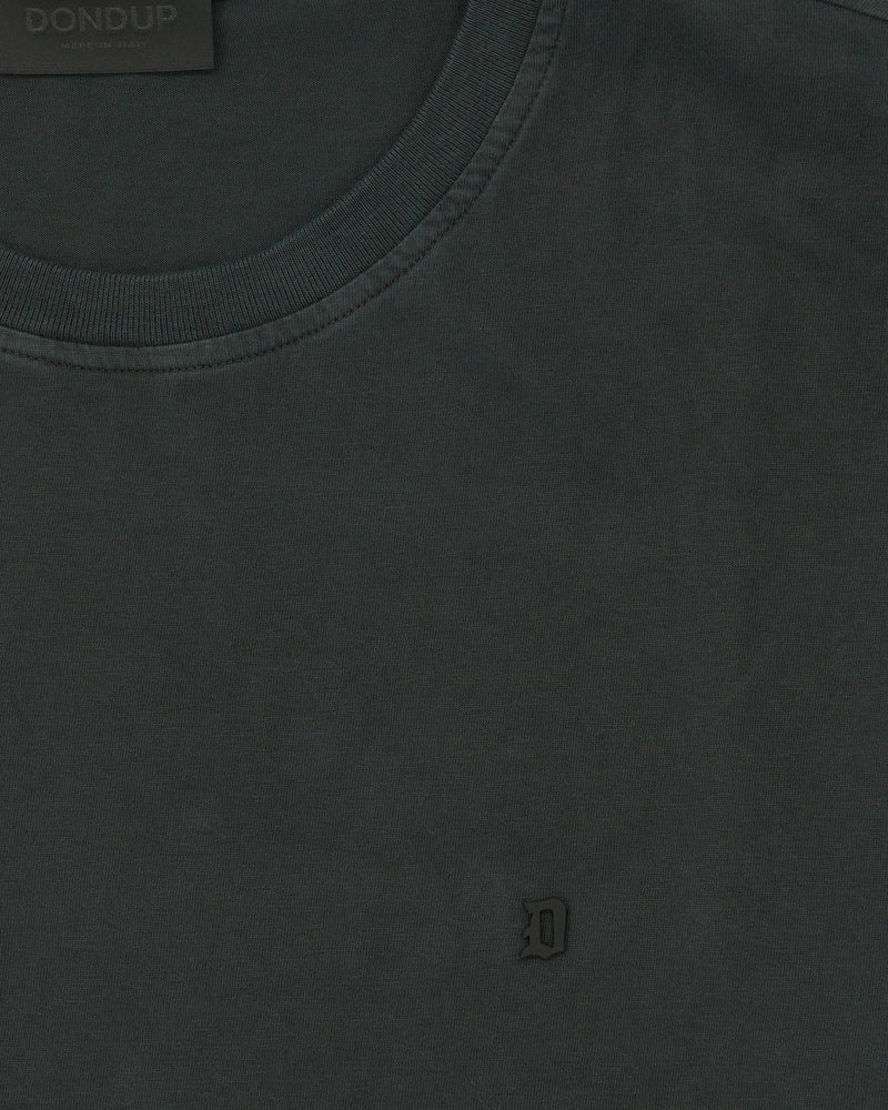 Dondup T-Shirt Garment Dyed Cotton Black