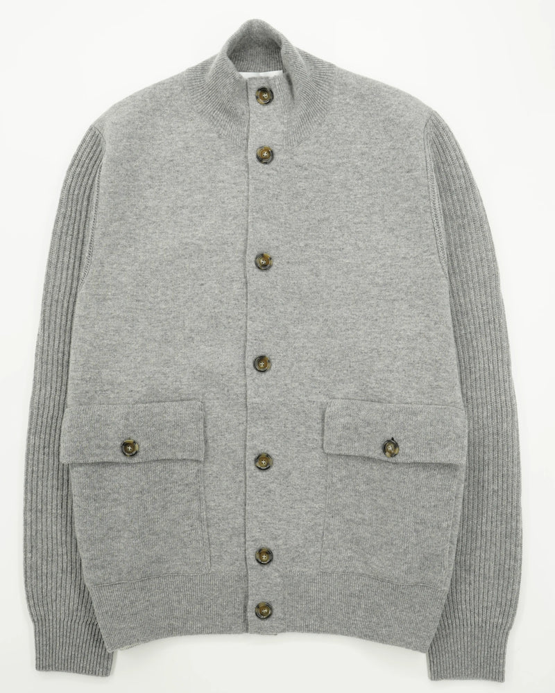 Lardini Jacket Knitted Hybrid Grey Double