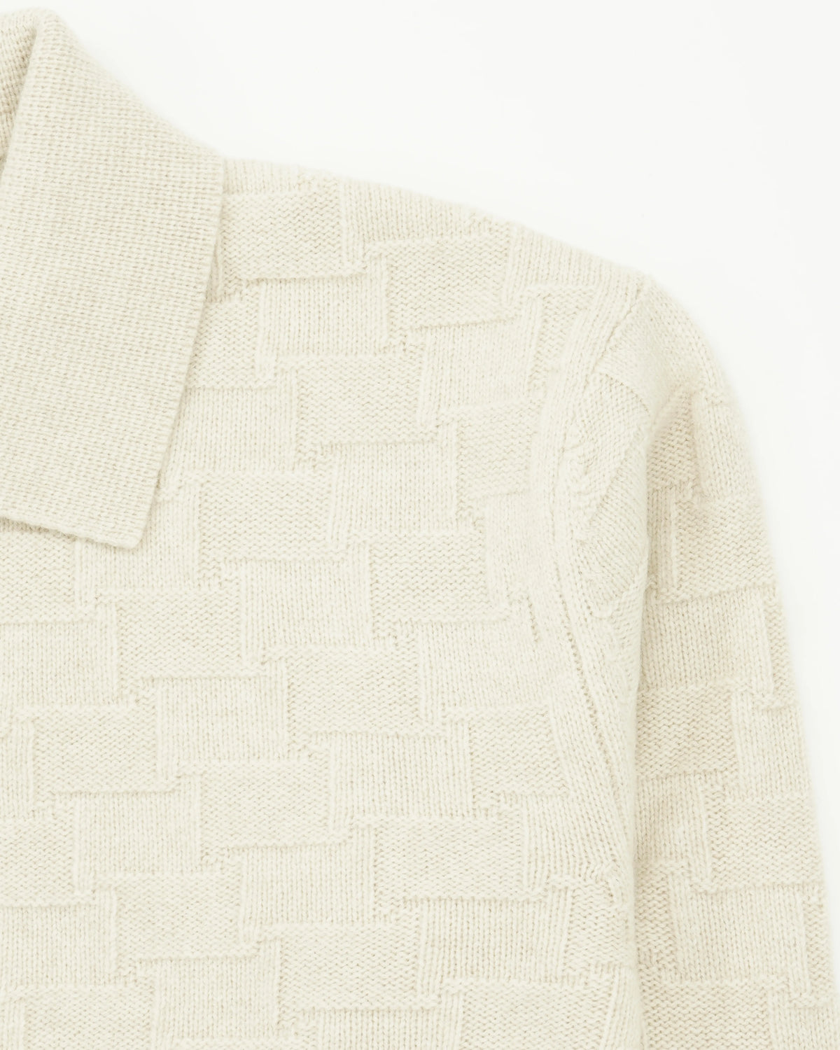 Jacob Cohen Polo Shirt Check Knitted Light Beige