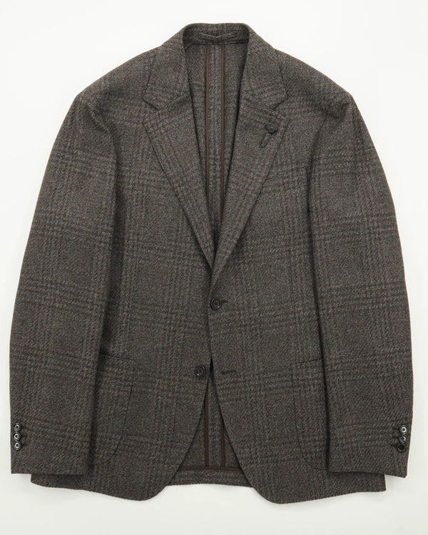 Lardini Jacket Roma Checked Grey Brown
