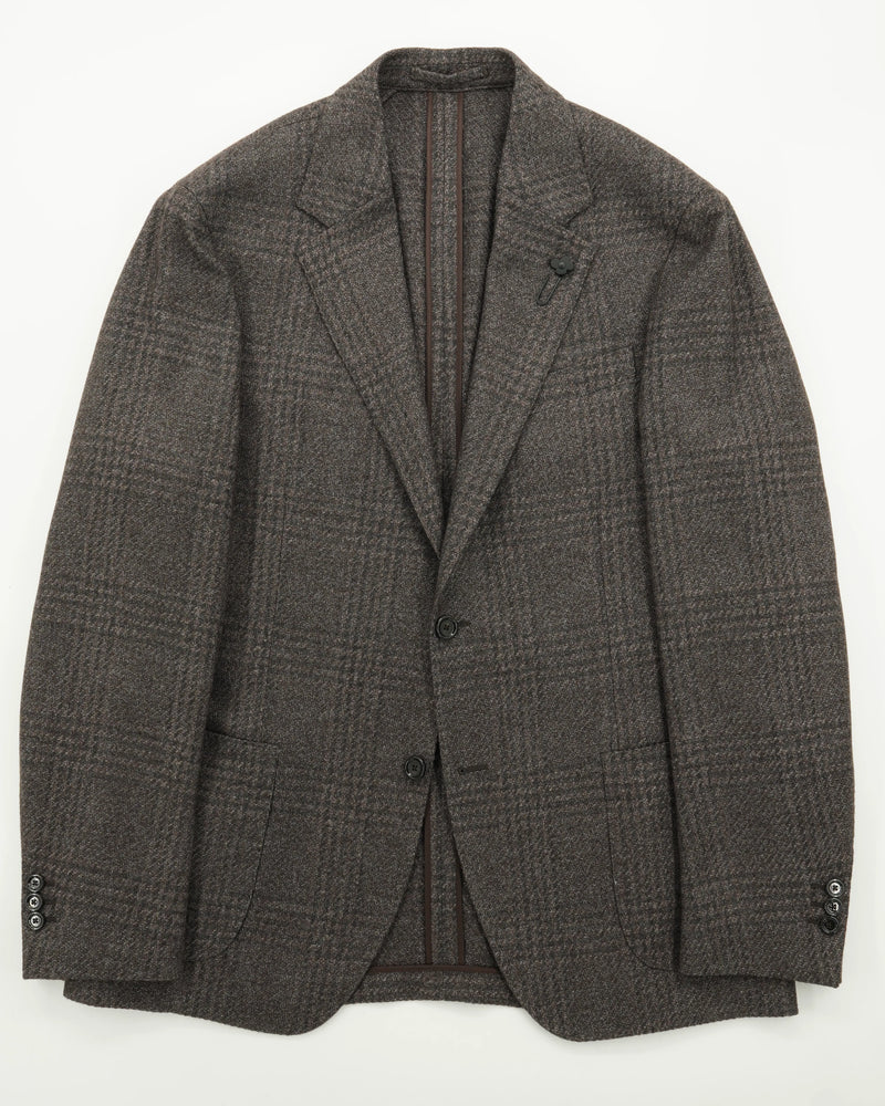 Lardini Jacket Roma Checked Grey Brown