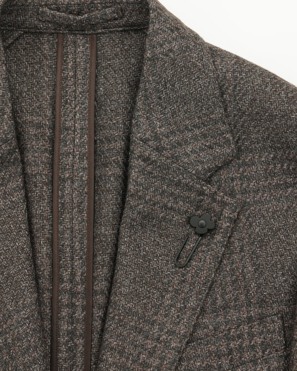 Lardini Jacket Roma Checked Grey Brown