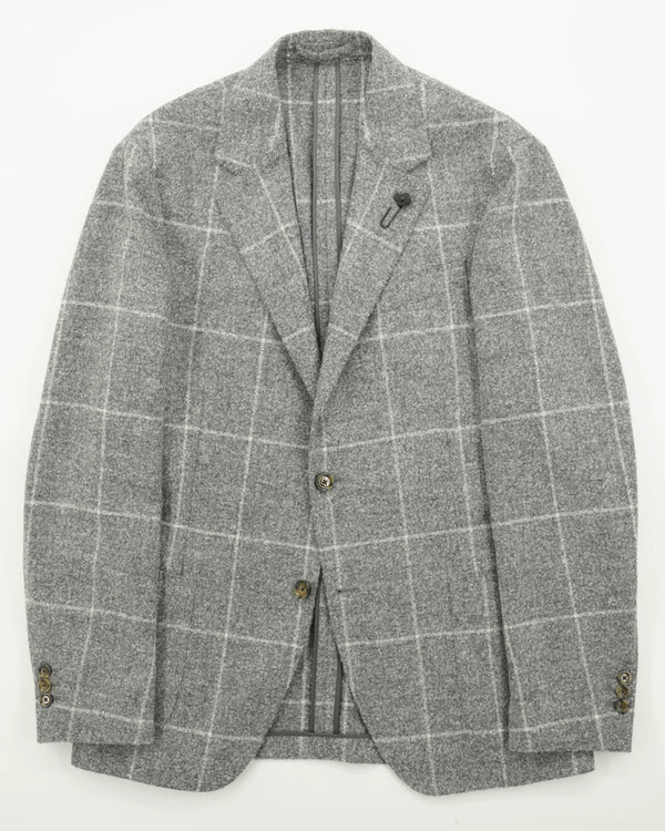 Lardini Jacket Roma Windowpane Grey