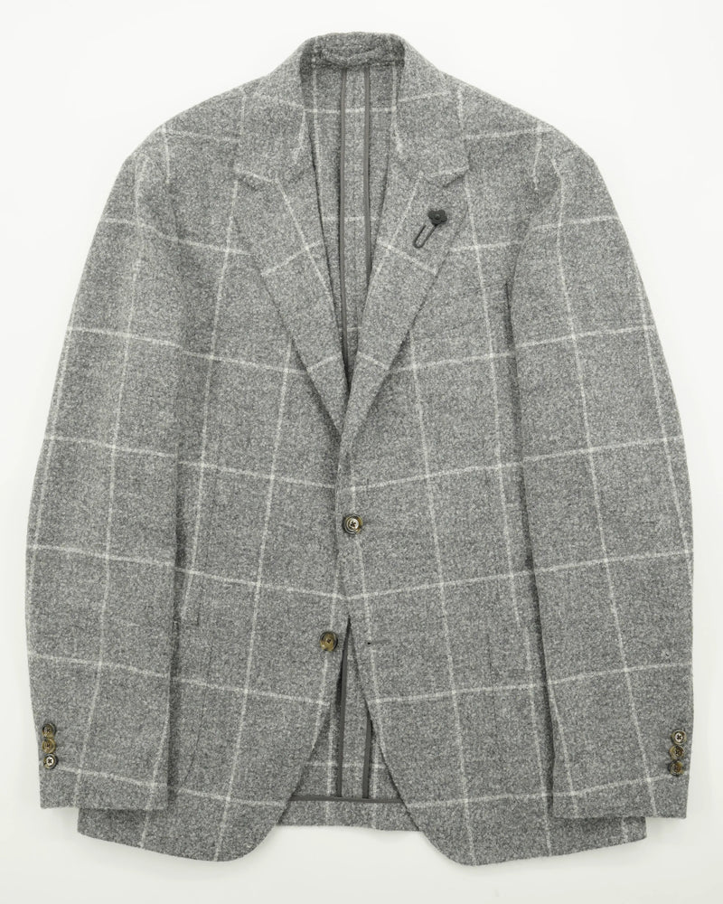 Lardini Jacket Roma Windowpane Grey