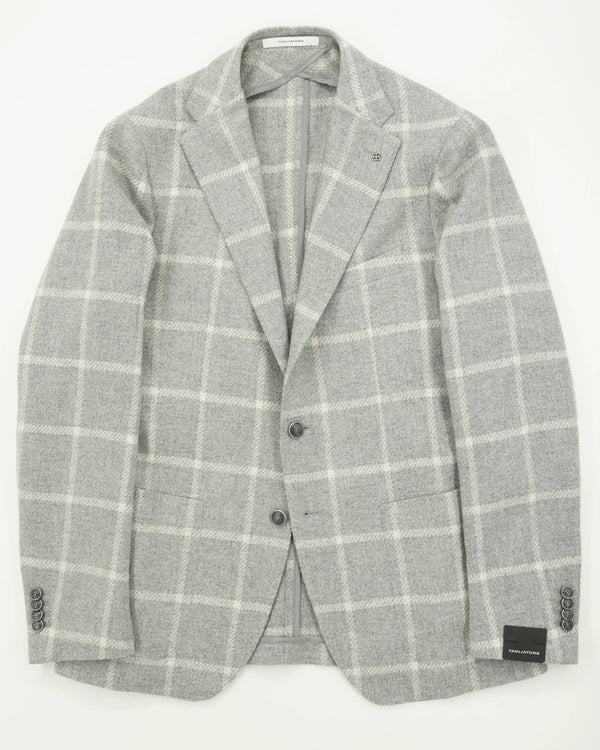 Tagliatore Jacket Windowpane Check Grey