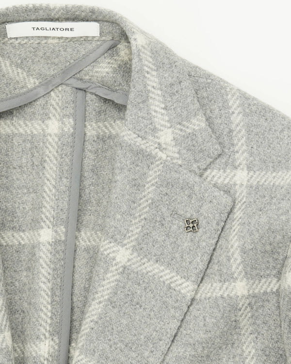Tagliatore Jacket Windowpane Check Grey