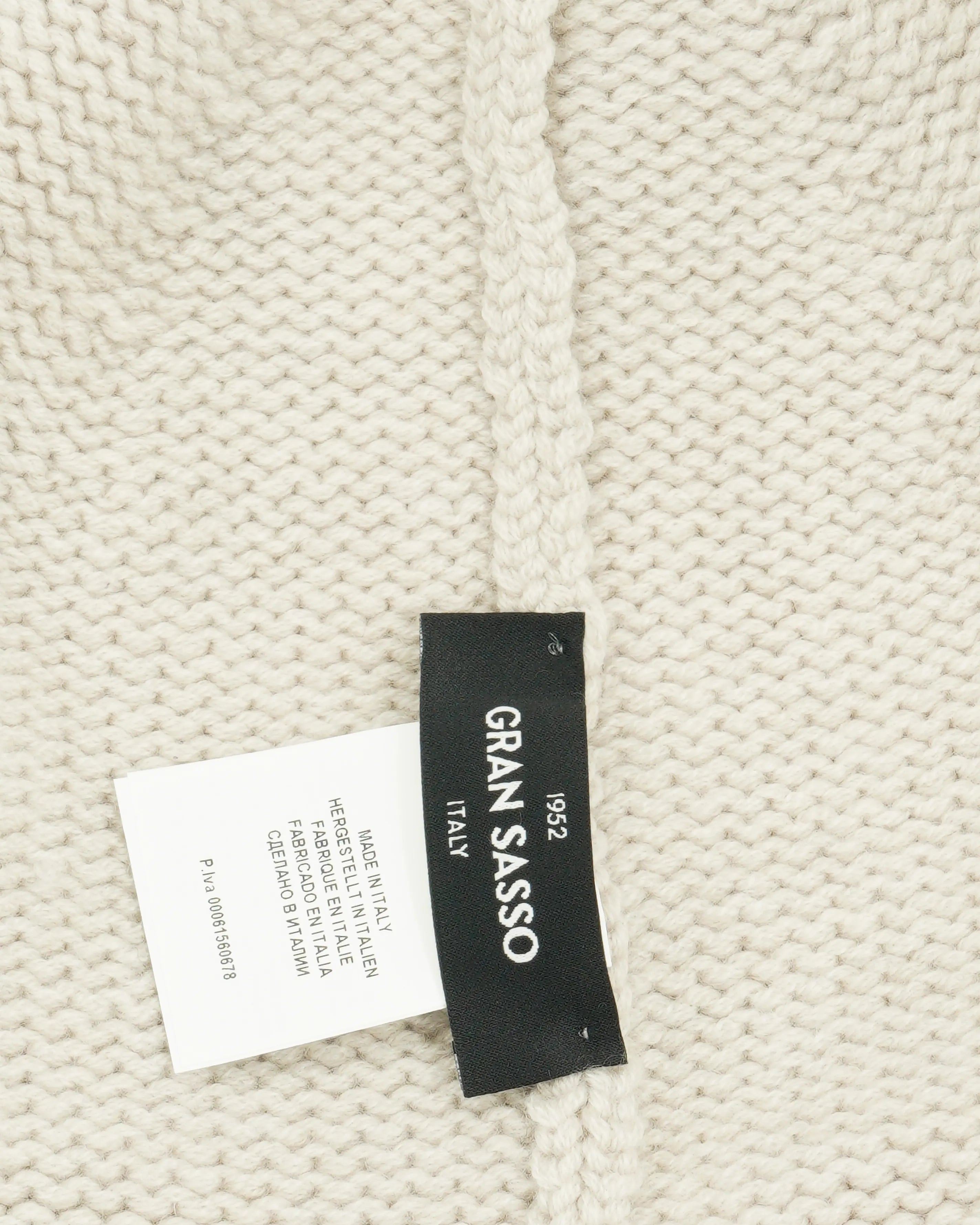 Gran Sasso Beanie Pure Cashmere Light Beige