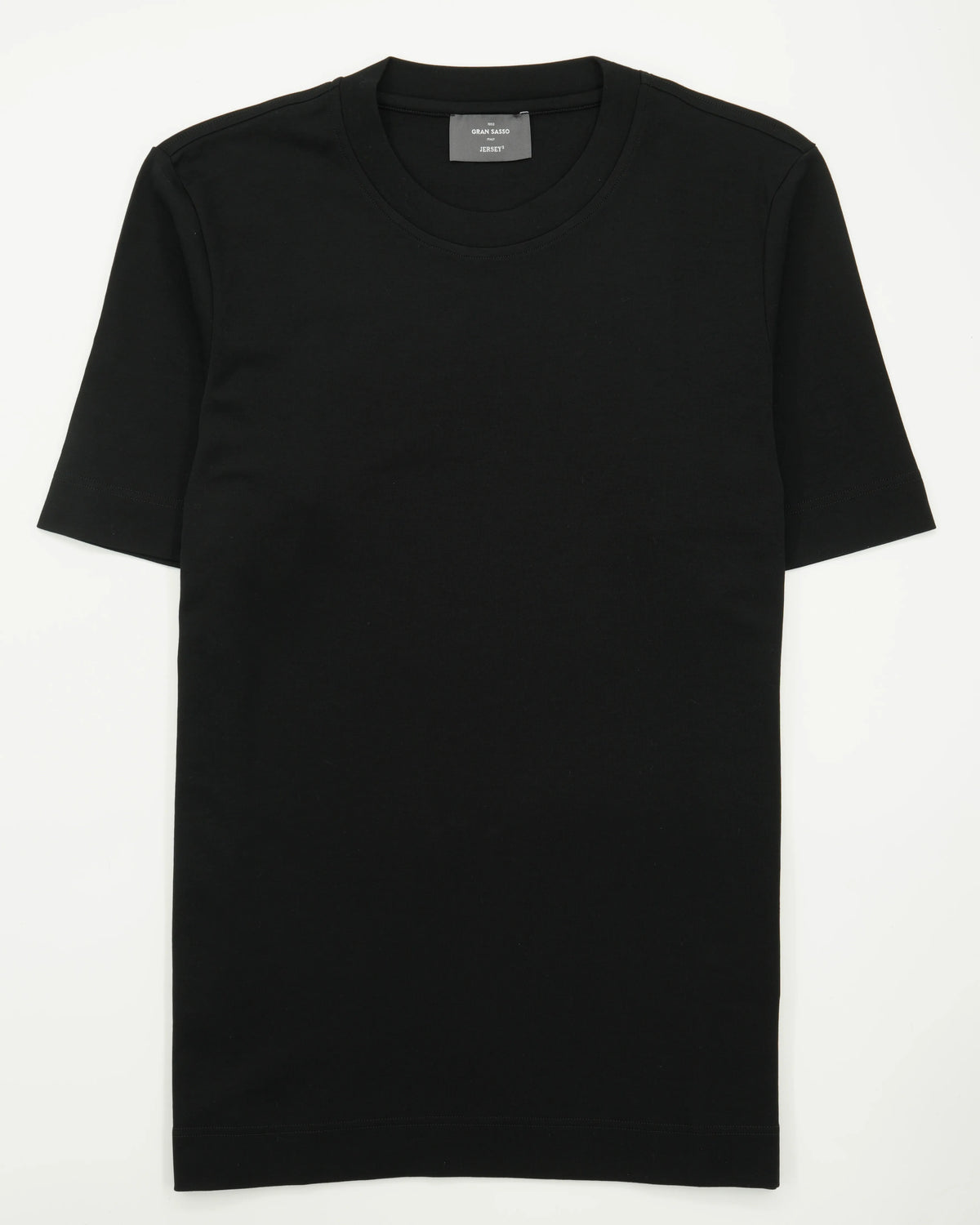 Gran Sasso T-Shirt Pima Cotton Jersey Stretch Black