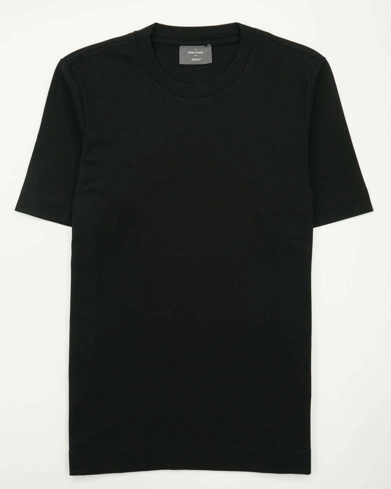 Gran Sasso T-Shirt Pima Cotton Jersey Stretch Black