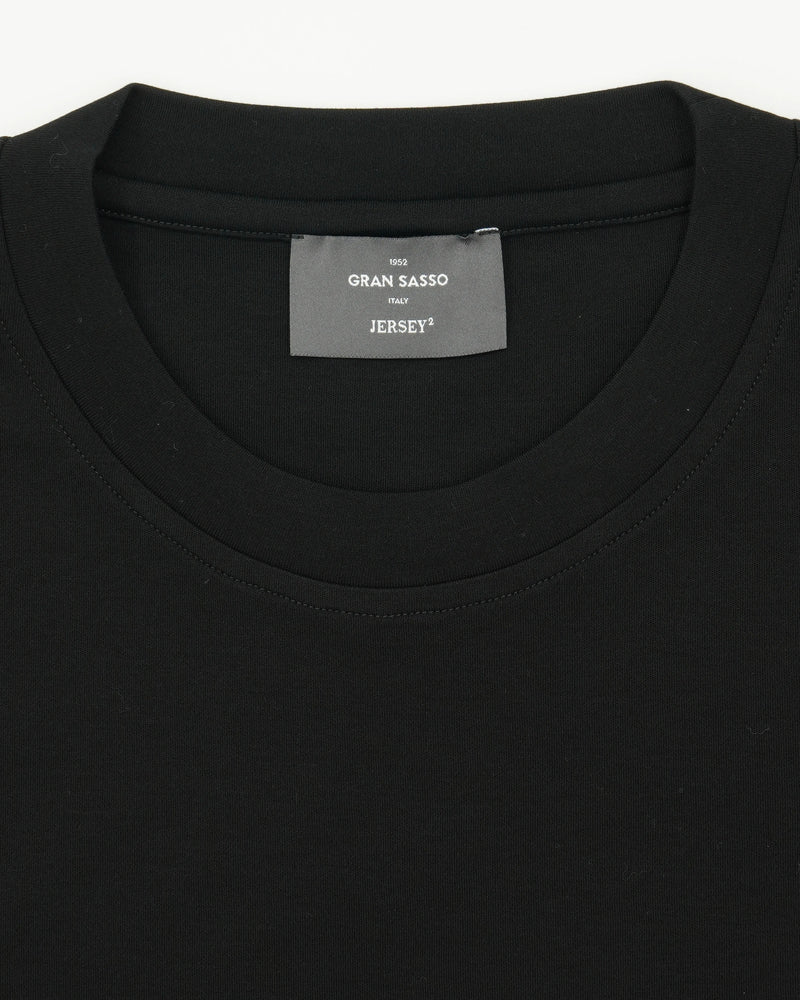 Gran Sasso T-Shirt Pima Cotton Jersey Stretch Black
