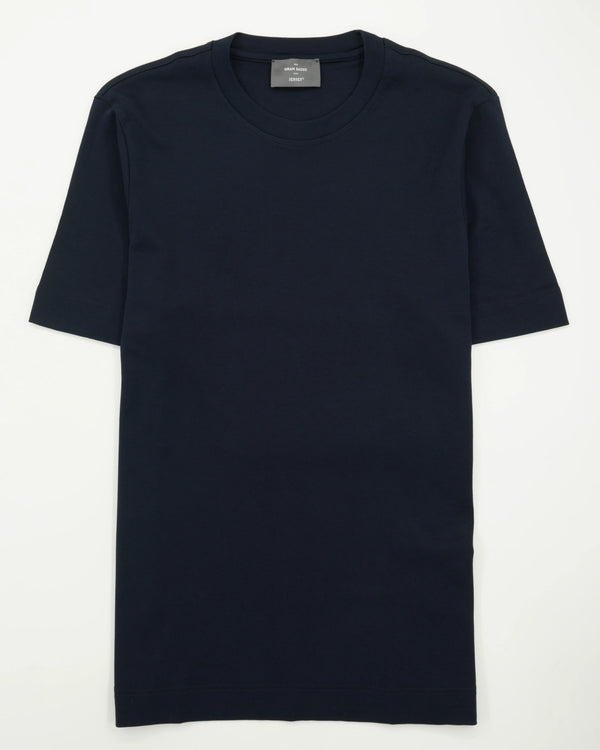 Gran Sasso T-Shirt Pima Cotton Jersey Stretch Navy