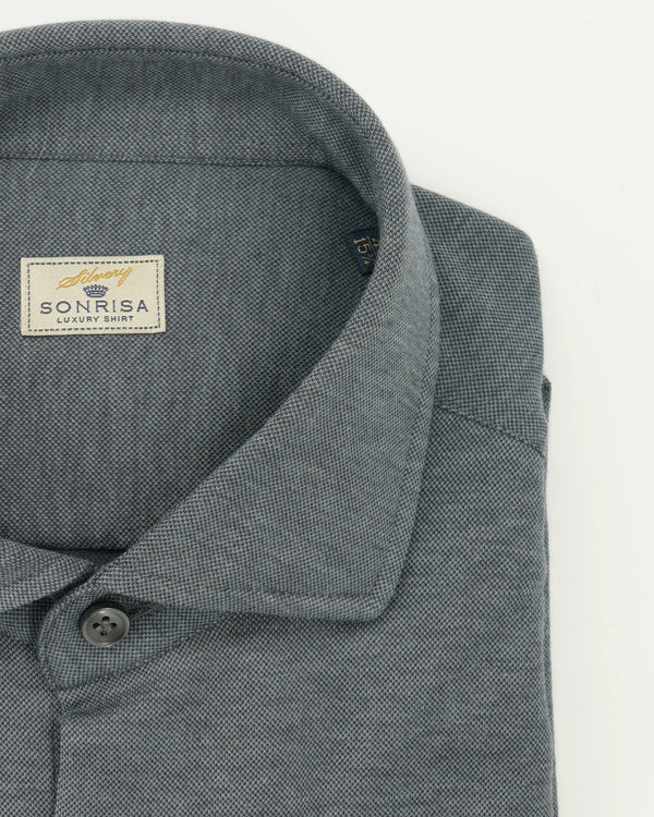 Sonrisa Shirt Cotton Lyocell Stretch Jersey Grey