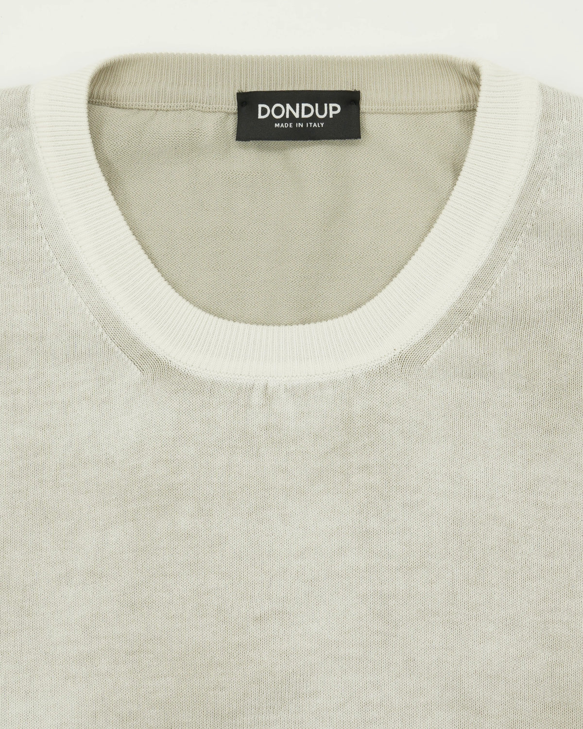 Dondup Crewneck Garment Dyed Cotton Light Beige