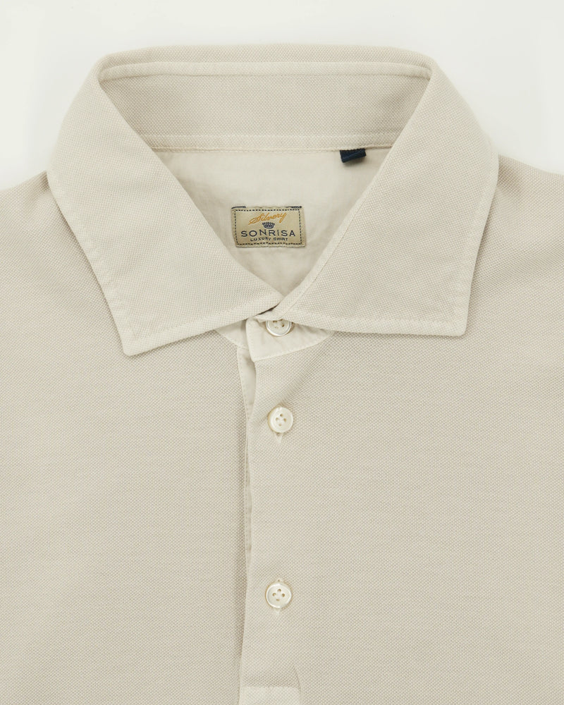 Sonrisa Polo Shirt Washed Cotton Light Beige