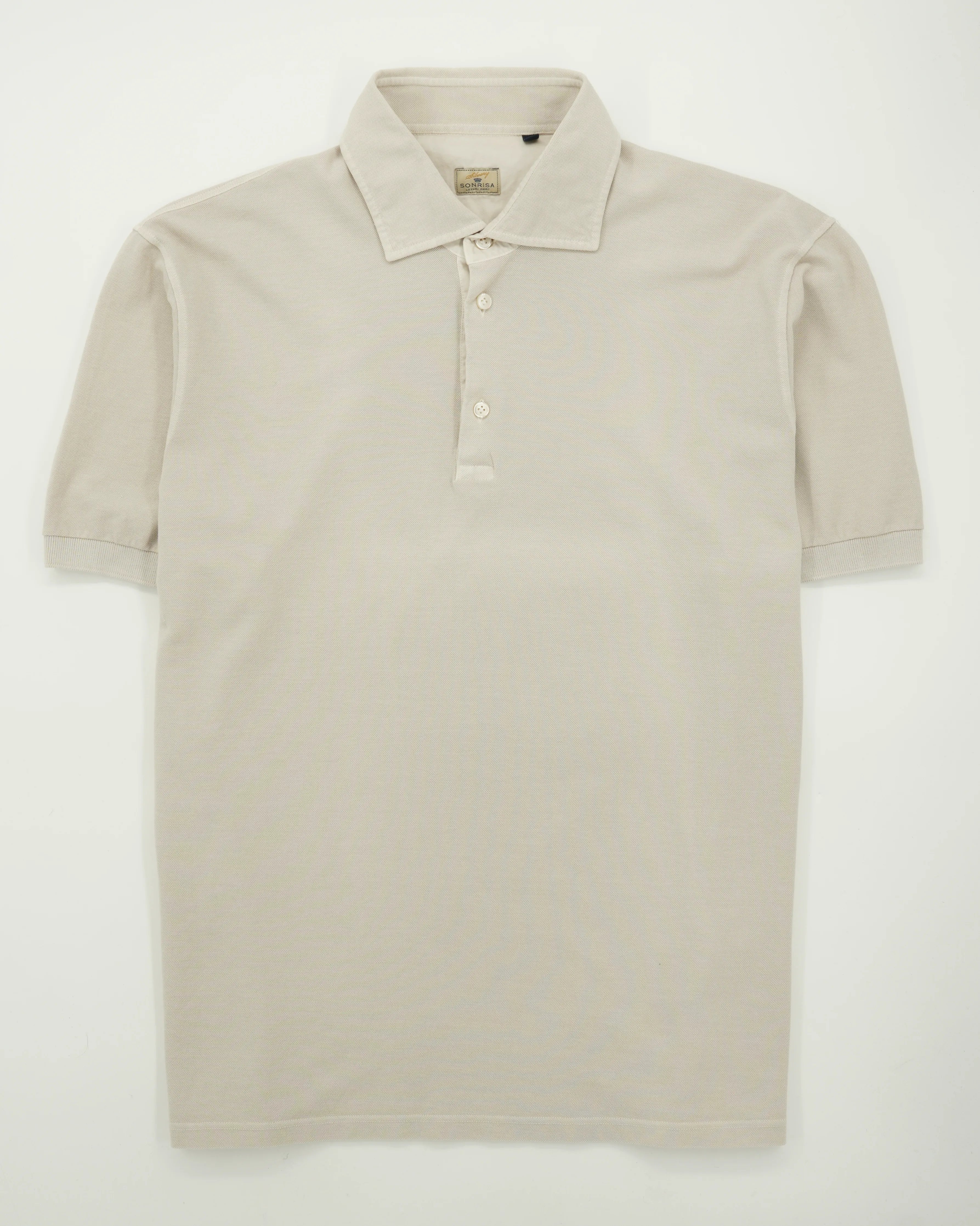 Sonrisa Polo Shirt Washed Cotton Light Beige