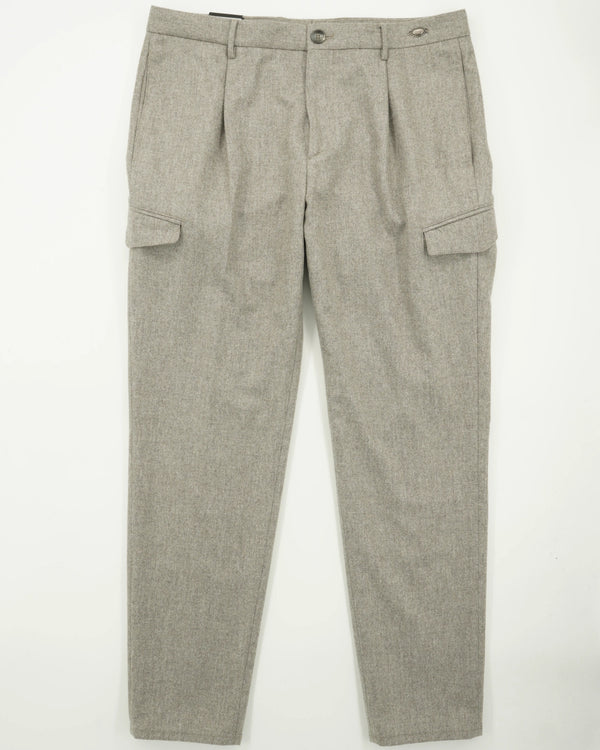 Tagliatore Trousers Cargo Flannel Warm Grey