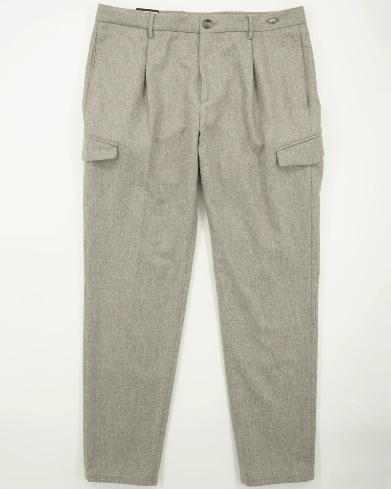 Tagliatore Trousers Cargo Flannel Warm Grey