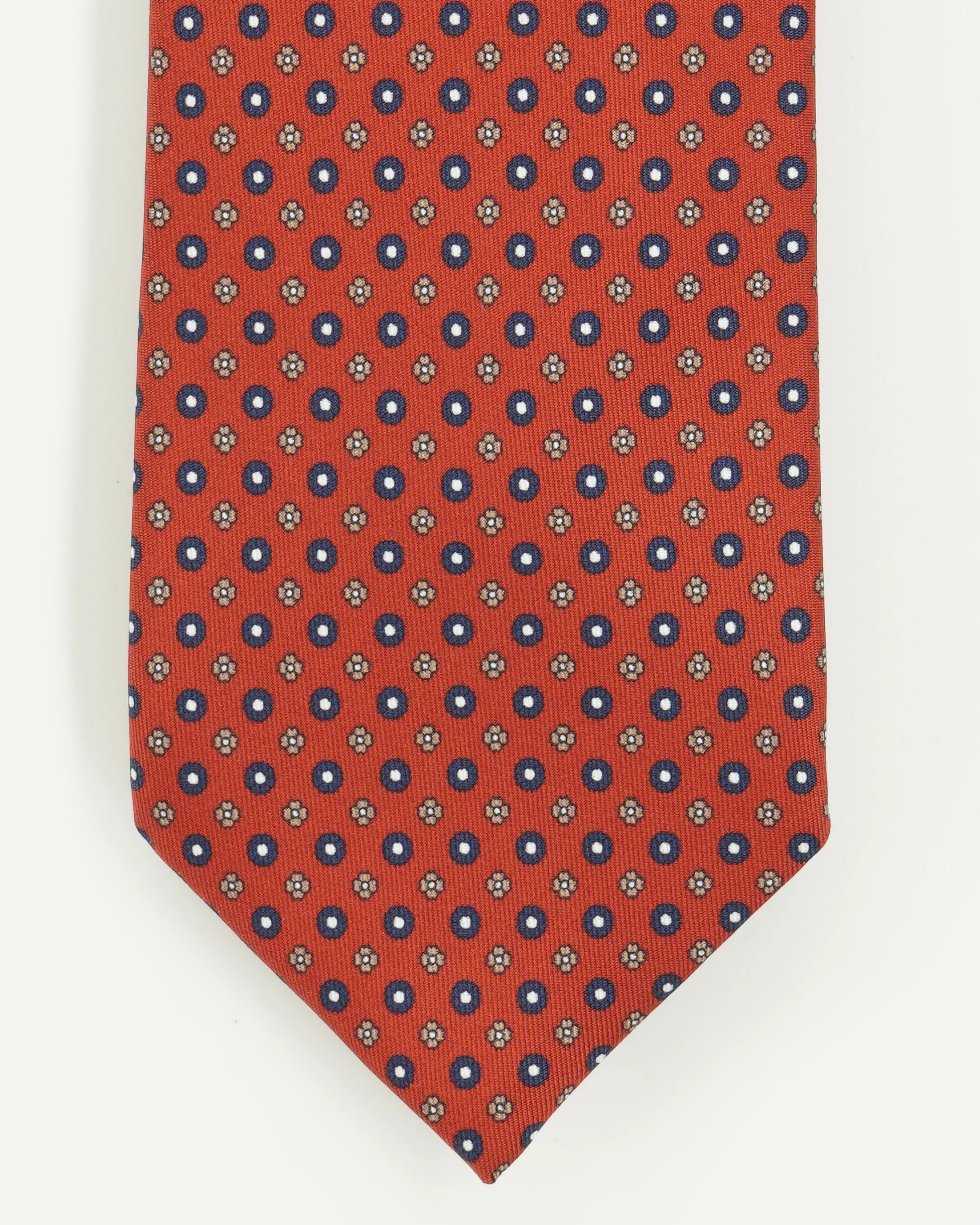 Altea Tie 8cm Pure Silk Floral Red
