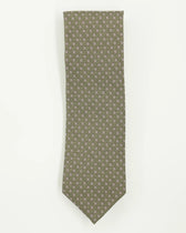 Altea Tie 8cm Pure Silk Patterned Green