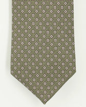 Altea Tie 8cm Pure Silk Patterned Green