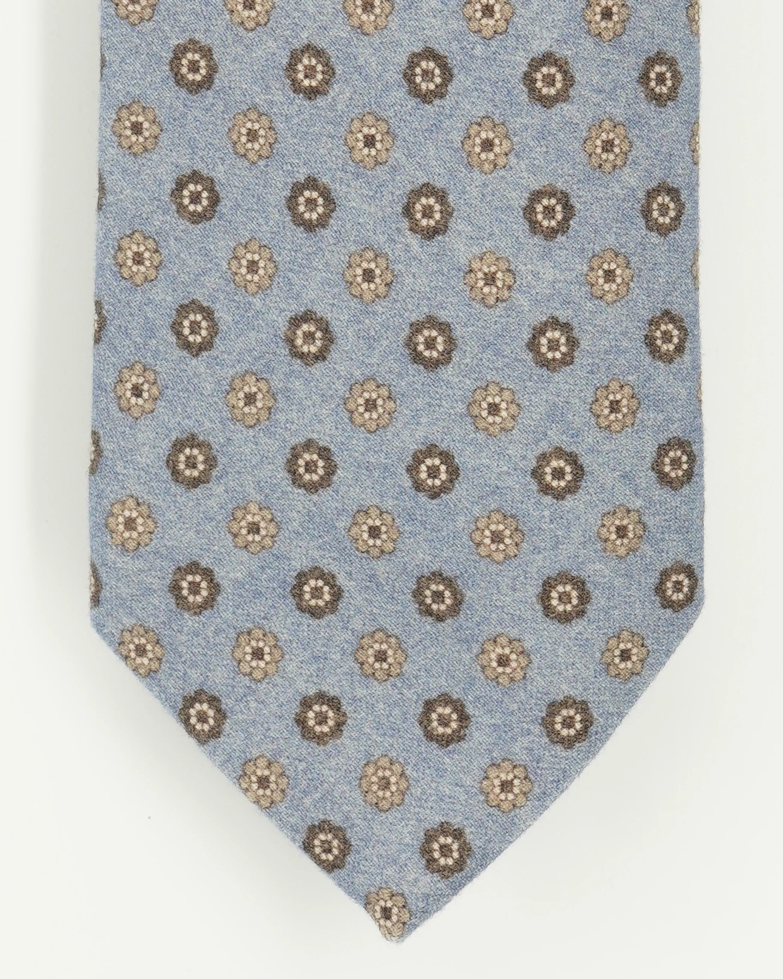 Altea Tie 8cm Wool Cashmere Floral Blue