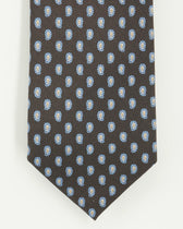 Altea Tie 8cm Pure Silk Floral Brown