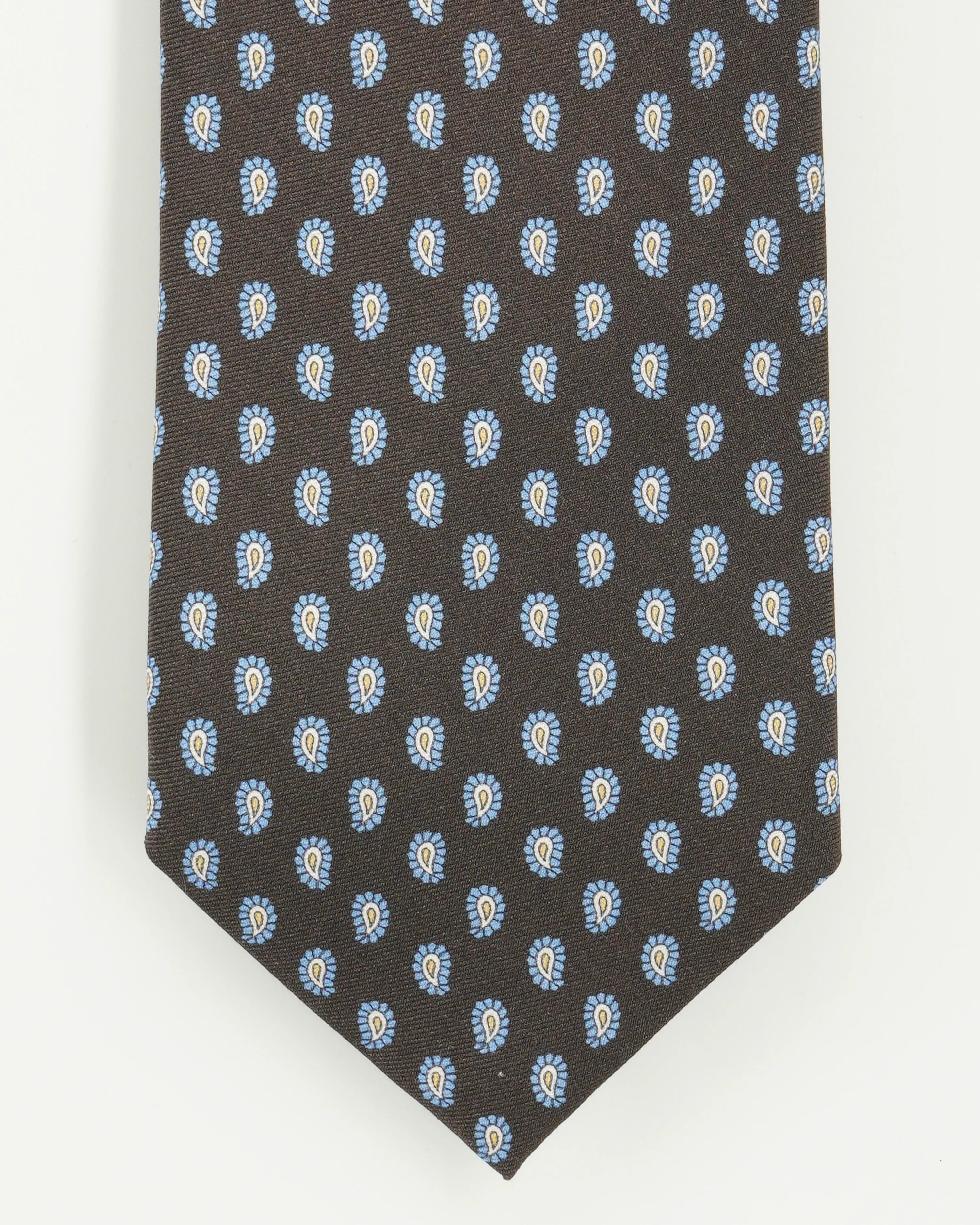Altea Tie 8cm Pure Silk Floral Brown