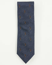 Altea Tie 8cm Silk Cotton Golf Navy
