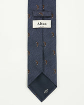 Altea Tie 8cm Silk Cotton Golf Navy
