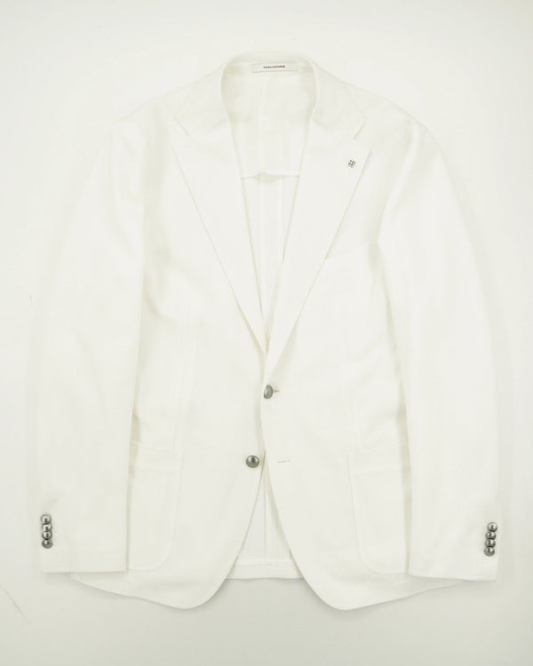 Tagliatore Jacket Knitted Cotton White