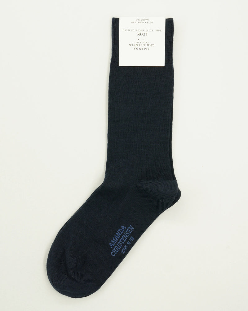 Amanda Christensen Sock Icon Wool Blend Navy