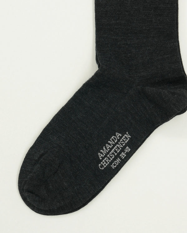 Amanda Christensen Sock Icon Wool Blend Dark Grey