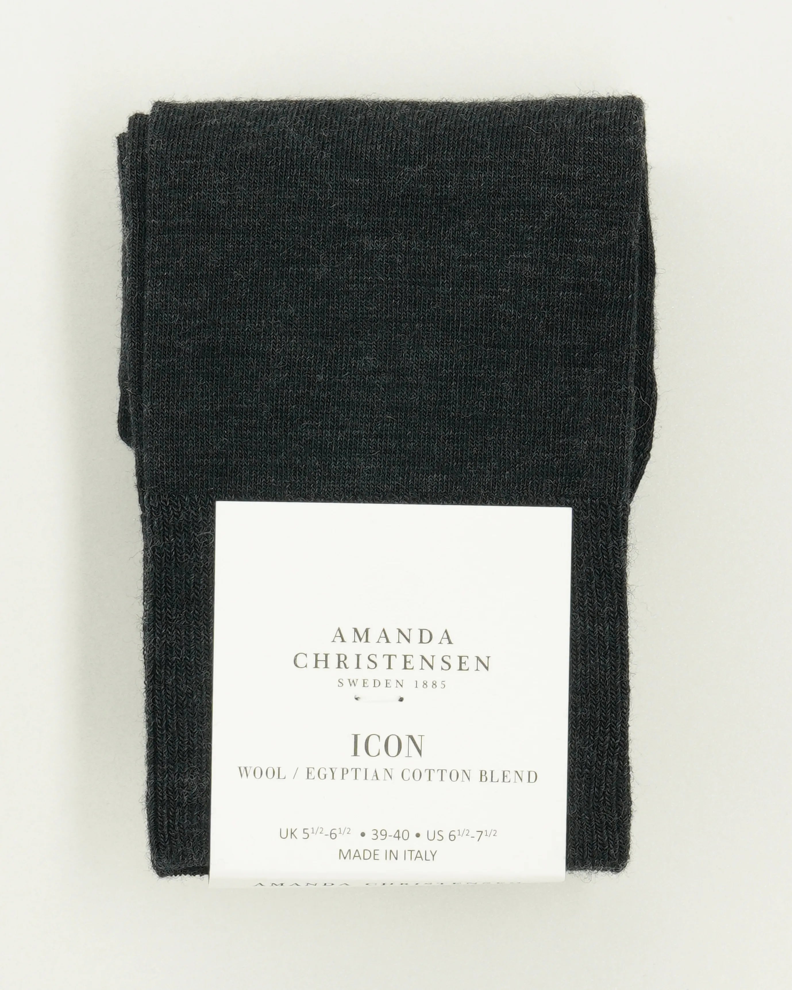 Amanda Christensen Sock Icon Wool Blend Dark Grey