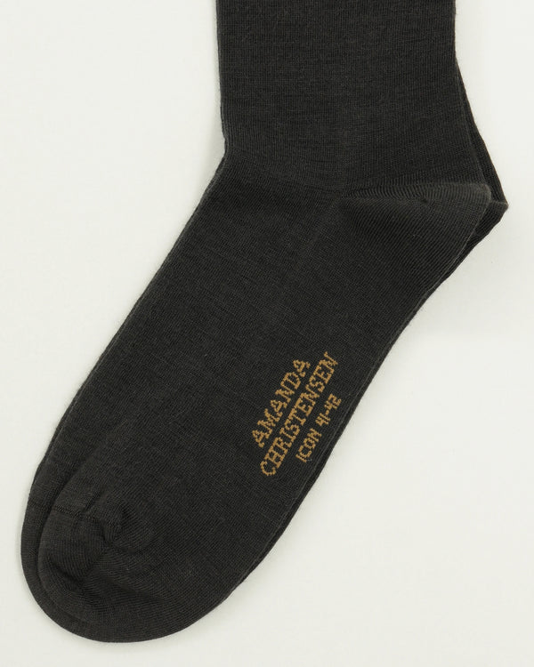 Amanda Christensen Sock Icon Wool Blend Brown