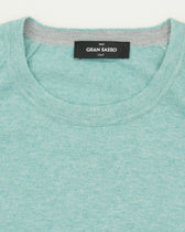 Gran Sasso Crewneck Cotton Cashmere Mint Blue Green
