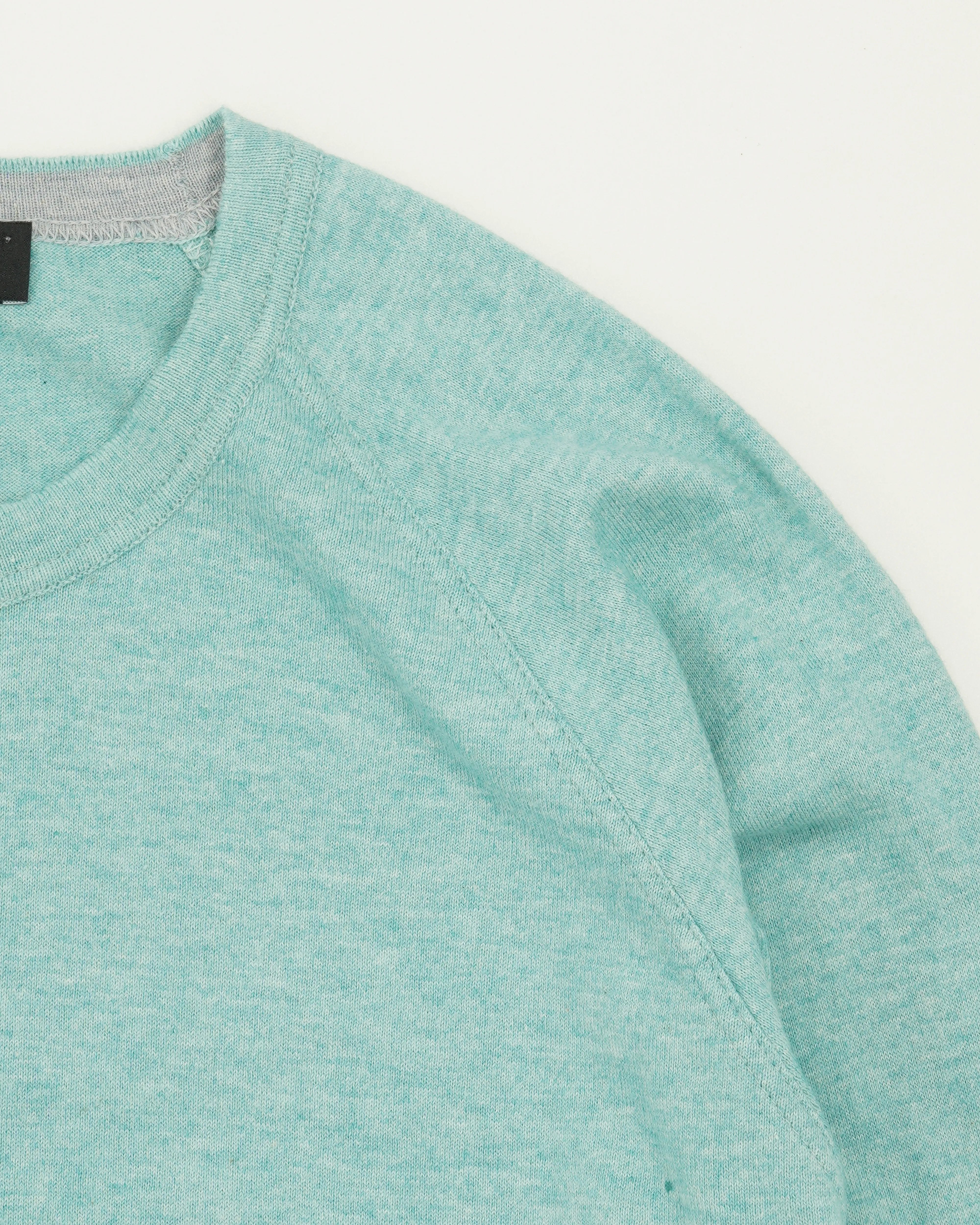 Gran Sasso Crewneck Cotton Cashmere Mint Blue Green