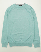 Gran Sasso Crewneck Cotton Cashmere Mint Blue Green