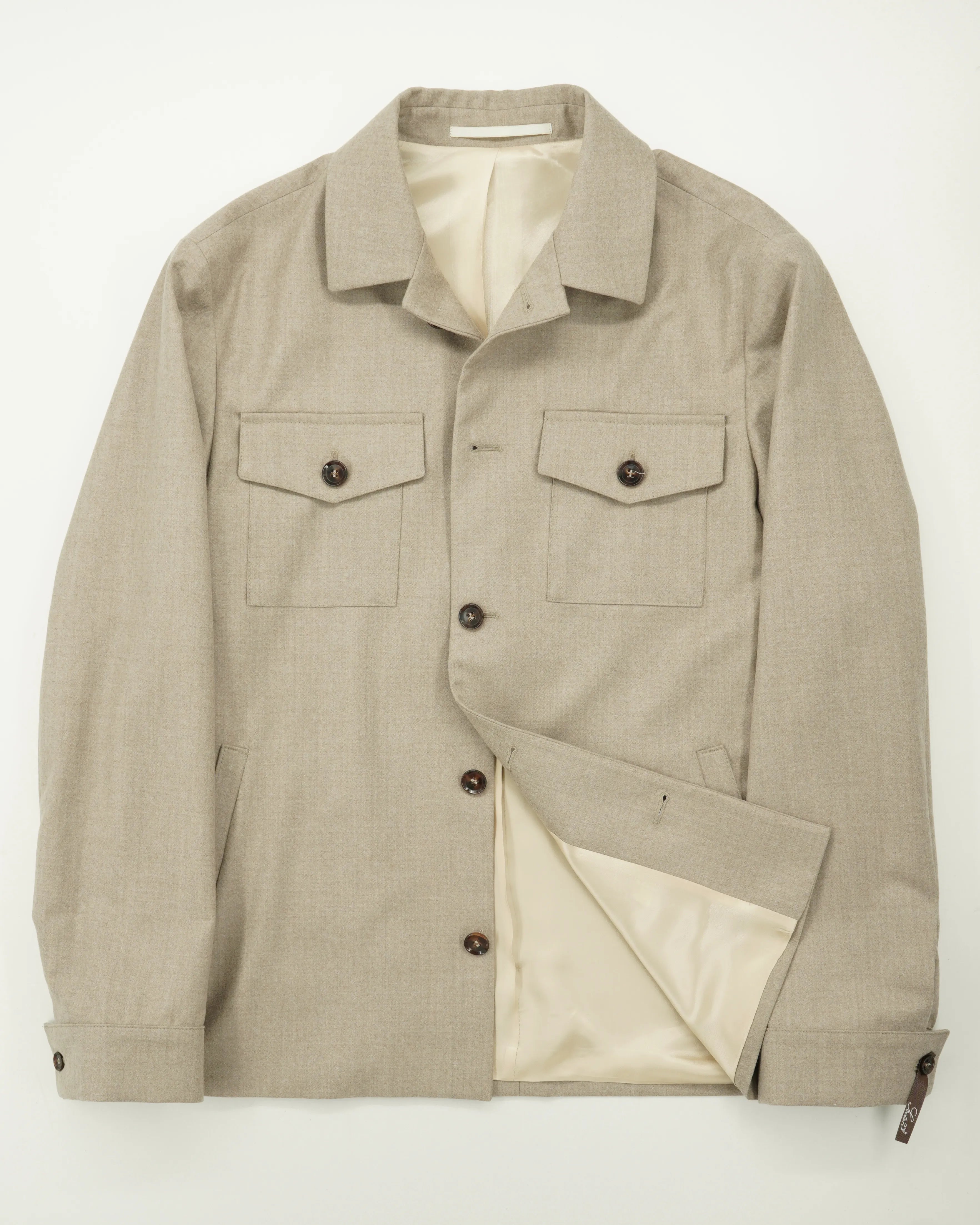 Studio 73 Overshirt Pure Virgin Wool Beige