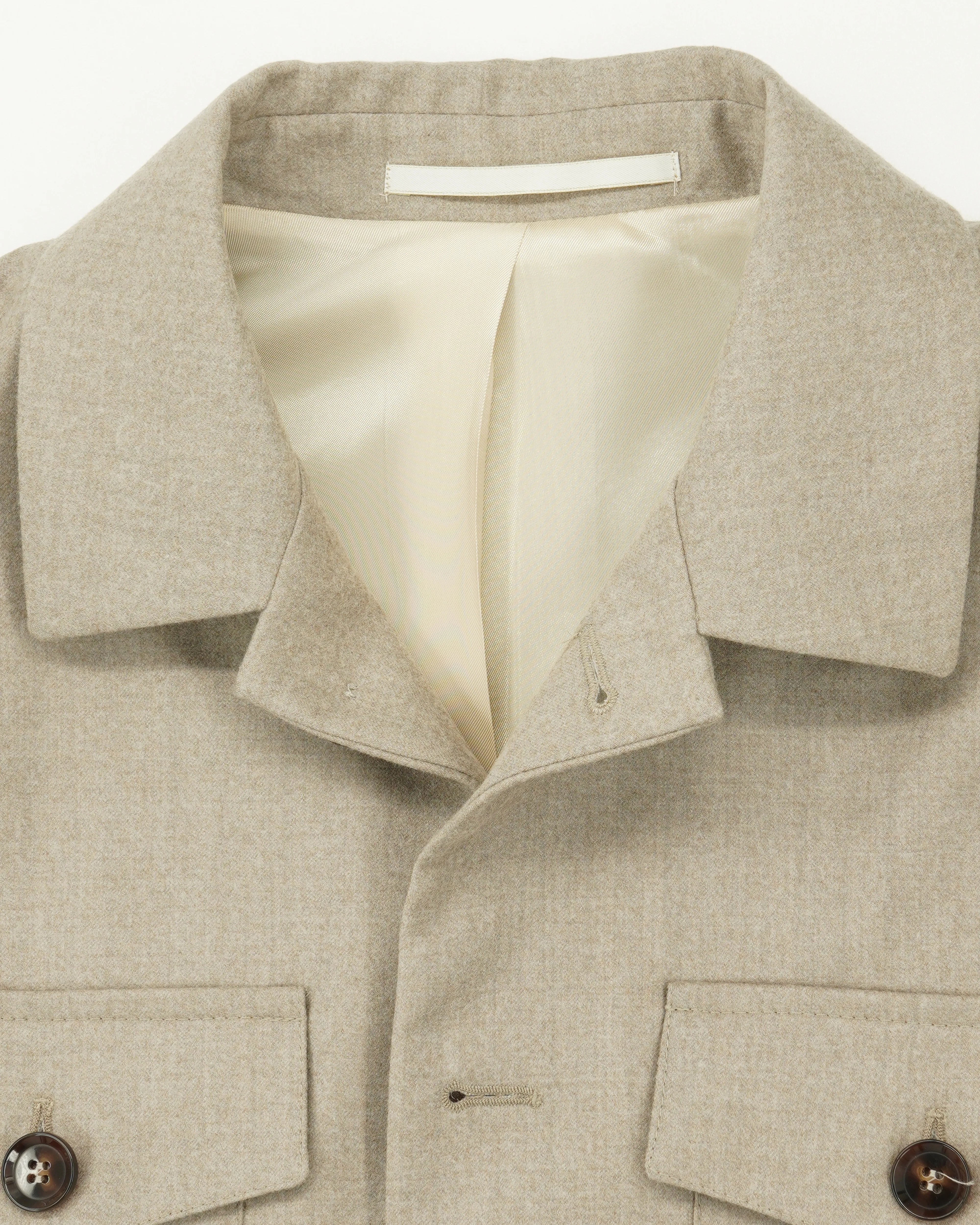 Studio 73 Overshirt Pure Virgin Wool Beige