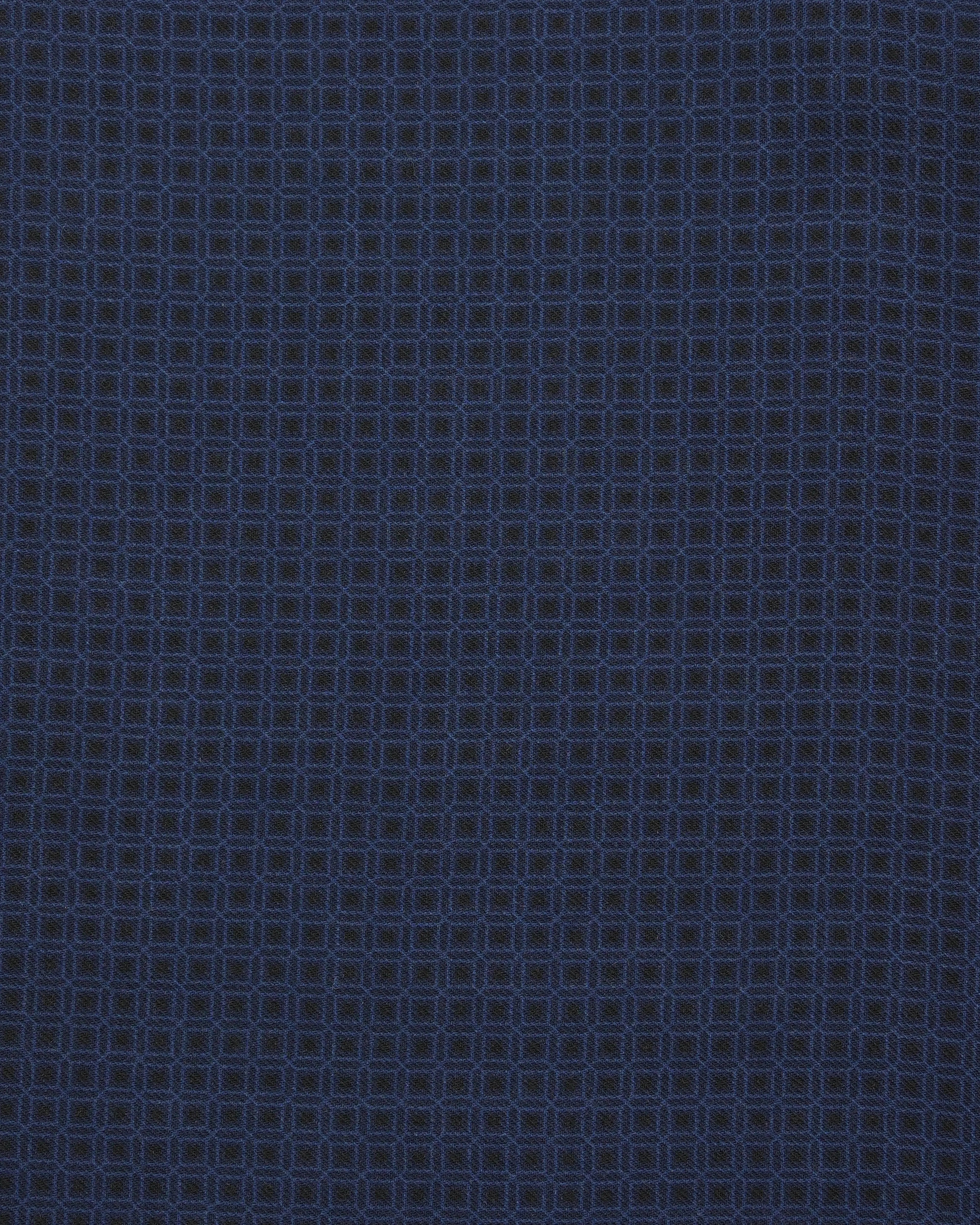 Altea Pocket Square Pure Wool Geometrical Navy