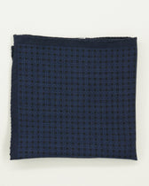 Altea Pocket Square Pure Wool Geometrical Navy