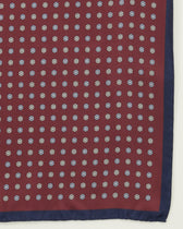 Altea Pocket Square Pure Silk Floral Soft Red