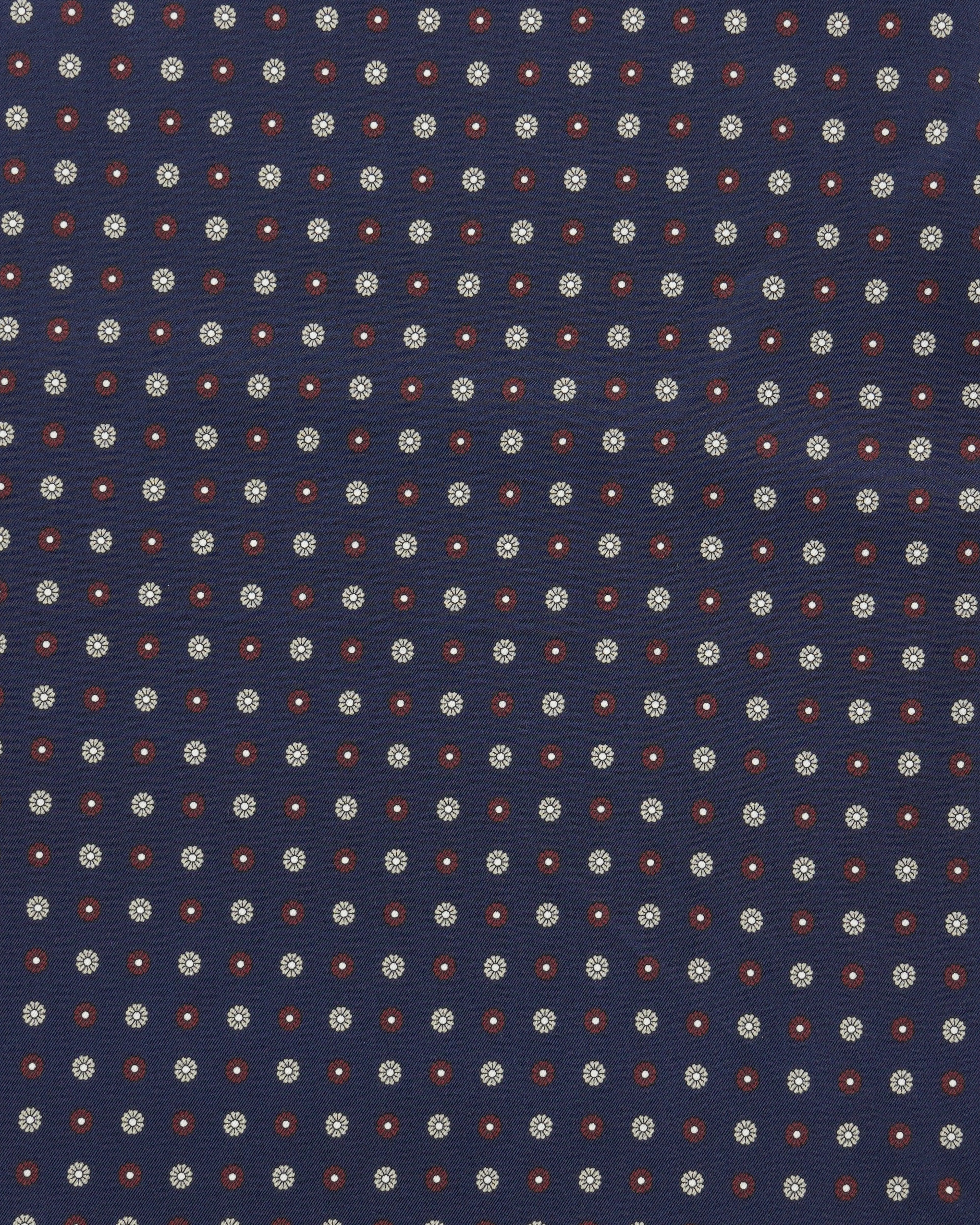 Altea Pocket Square Pure Silk Floral Navy
