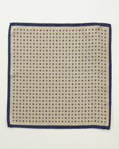 Altea Pocket Square Pure Silk Floral Beige