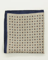 Altea Pocket Square Pure Silk Floral Beige