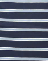 Altea Pocket Square Pure Silk Striped Blue Navy