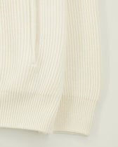 Gran Sasso Full Zip Wool Cashmere Rib Cream